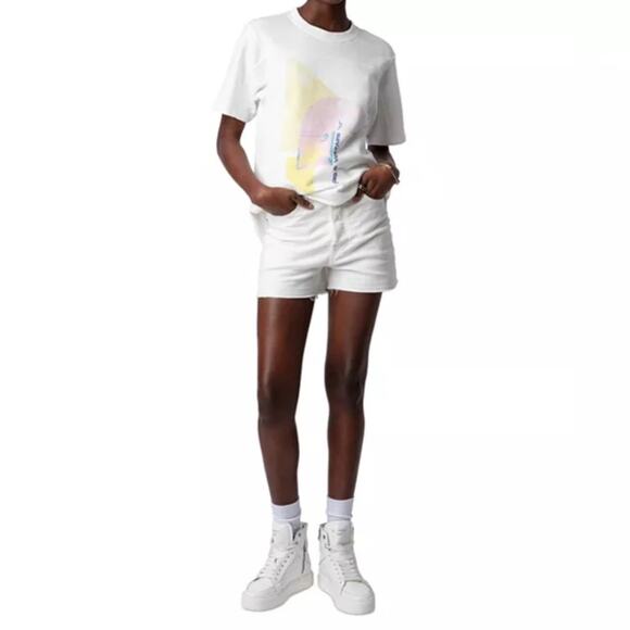 NWT Zadig & Voltaire Bow Mo Terry Palmer short sleeved sweatshirt - XS - Picture 1 of 8